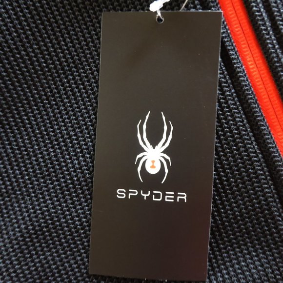 SPYDER BRAND LONG SLEEVE MENS BLACK ¾ ZIPPER LONG SLEEVE JACKET (NEW WITH TAGS) - Picture 7 of 13